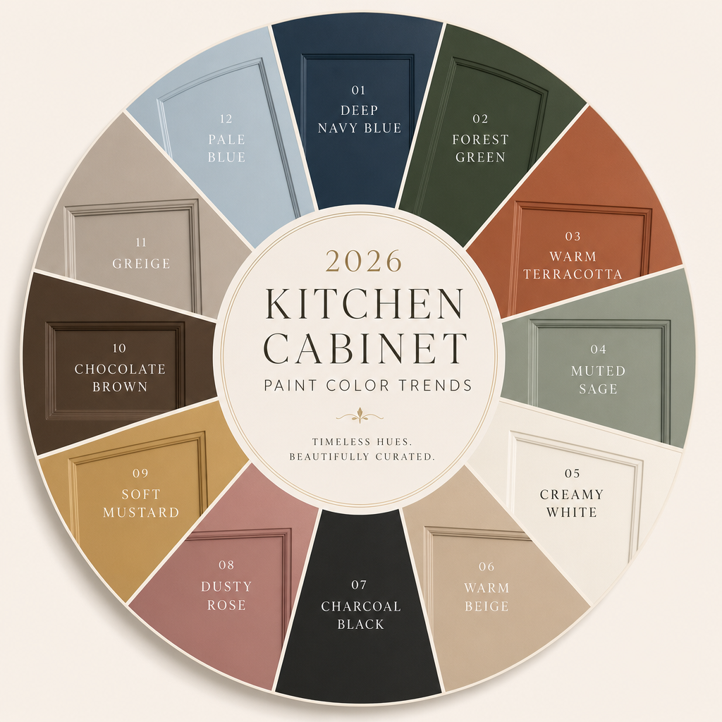 2026 kitchen cabinet paint color trends wheel